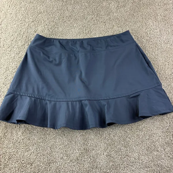 Tommy Bahama Golf Skort Women XL Blue Ruffle Hem Active Athletic Tennis‎ Skirt - Image 2