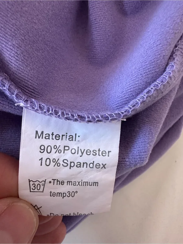 Women's Lavender Crewneck Pullover Sweatshirt Purple Size L - Image 4