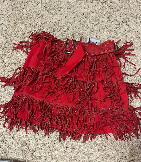 Rhinestone Fringe Skirt - Image 2