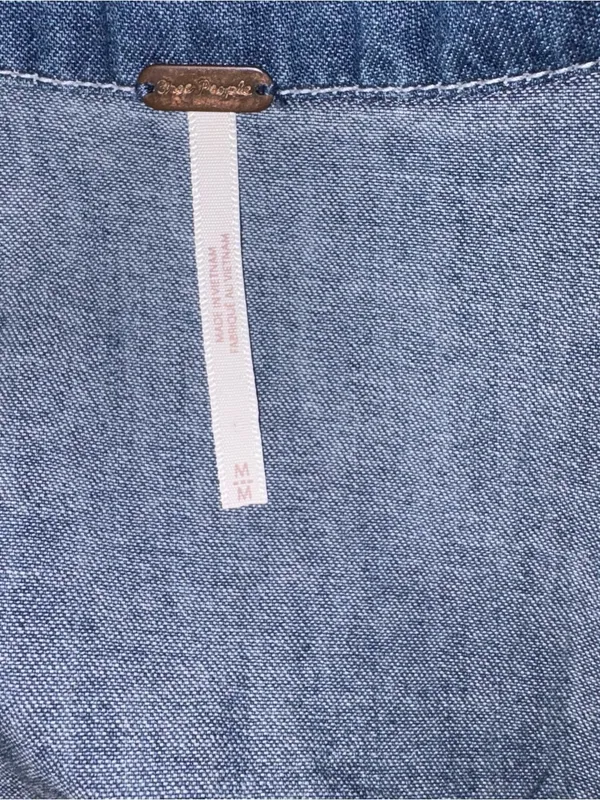 Free People Chester Denim Mini Dress Size Medium - Image 12