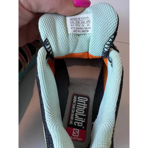 Salomon Speedcross 3 Trail Running Shoes Womens 6 Black‎ Blue Pink Gorpcore - Image 7