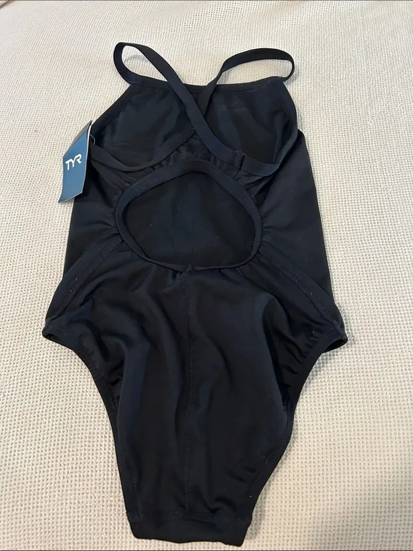 TYR Durafast Elite® Women's Diamondfit Swimsuit - Solid Black, 26(Small), NWT - Image 4