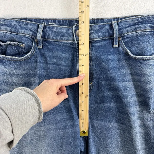 a.n.a. A New Approach Sz 14 Jeans‎ Mid Rise Boyfriend Straight Distressed Grunge - Image 12