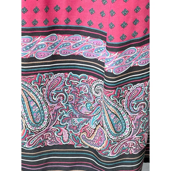 Vintage Robbie Bee Boho Paisley Midi Dress Red Festival Prairie‎ AS IS - Image 9