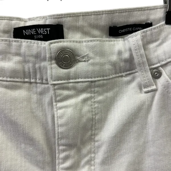 Nine West White Chrystie Stretch Denim Capri Jeans Womens Plus Size 14 - Image 7