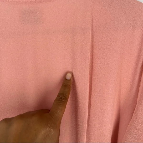 Show Me Your MuMu Pink Crepe Chiffon‎ Flutter Sleeve V-Neck Wrap Maxi Dress S - Image 13
