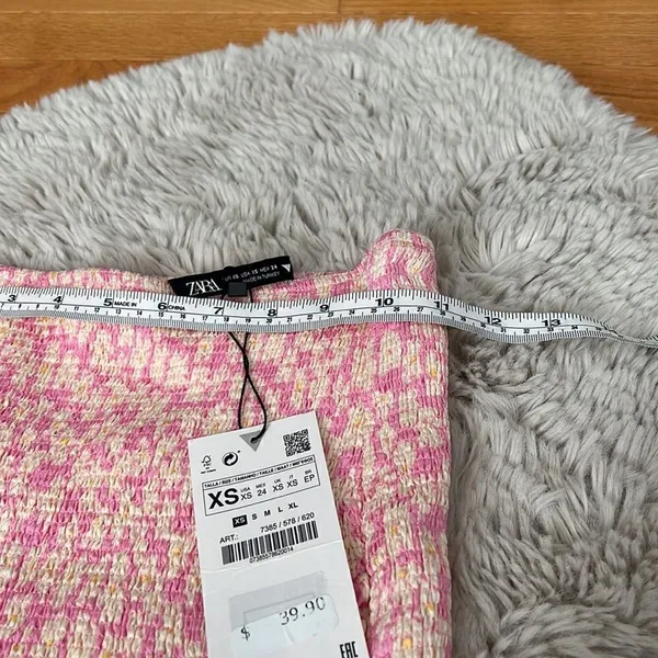 Zara Pink Floral Print Mini Skirt NWT XS - Image 6