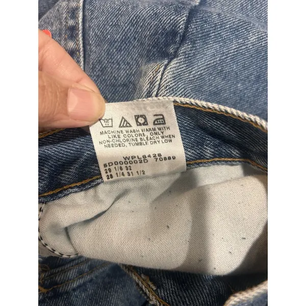 Chic Size 8 Vintage Blue Classic Fit Mom Jeans New Women High Rise Denim Cotton - Image 4