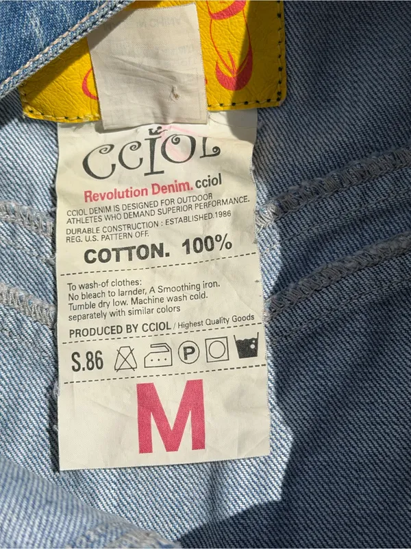 CCIOL Denim Sleeveless Mini Dress Women’s M Blue Button Front 100% Cotton - Image 6