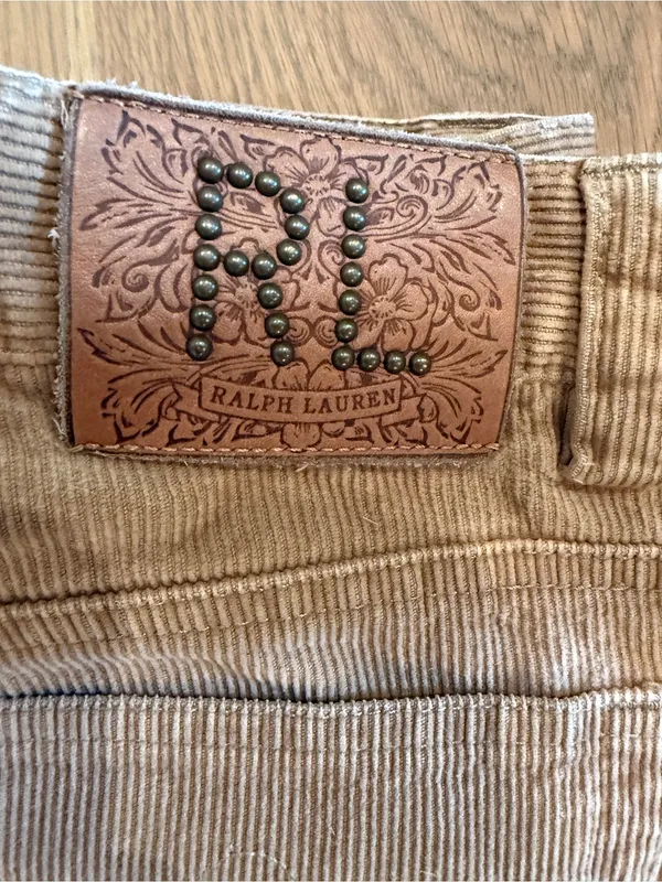 Ralph Lauren Tan Corduroy Boot-Cut Pants - Image 4