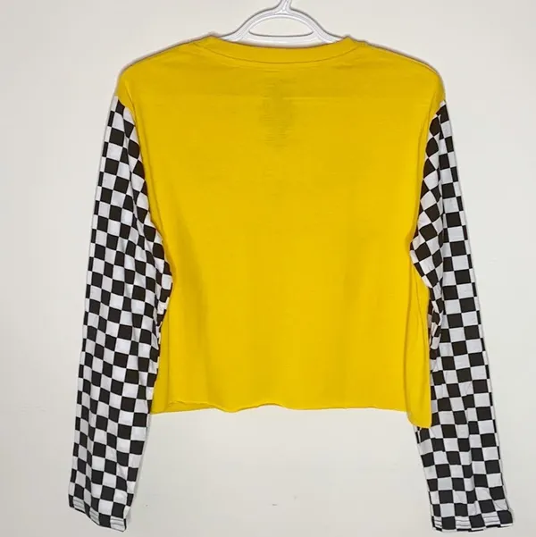 Chemistry Forever 21 Corvette yellow cropped long sleeve top - Image 2