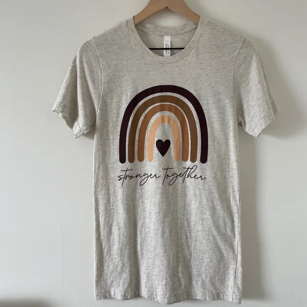 NWOT Stronger Together Tshirt Gray - Image 2