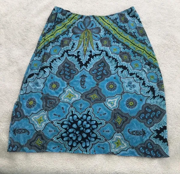 The Limited Vintage Silk Paisley Floral Slip Skirt - Image 2