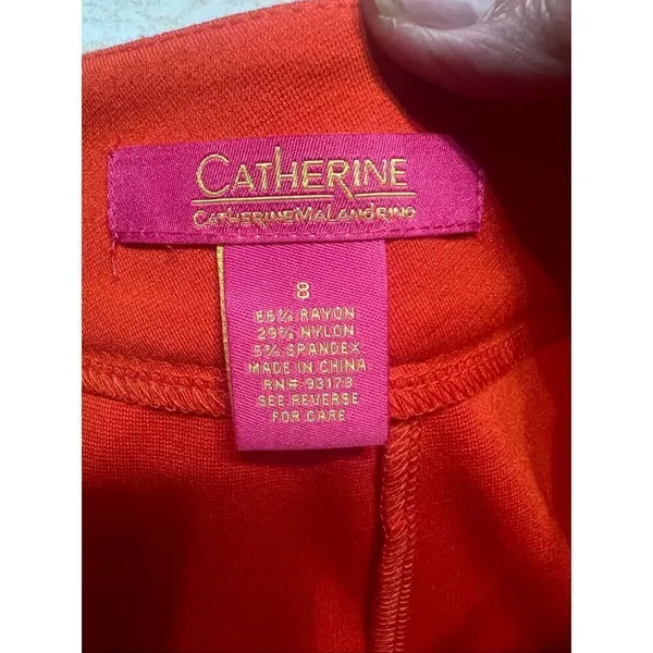 Catherines Orange Blaze Mock Wrap Skirt Sz 8 NWT - Image 3