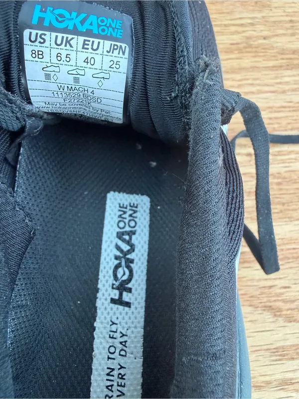 Hoka Mach 4 Running Shoes Women’s Size 8 Black Gray Road Running Sneakers - Image 7