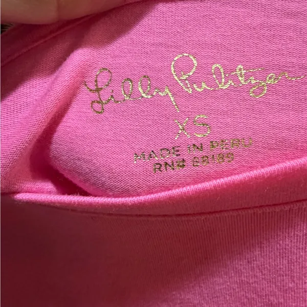 Lilly Pulitzer Bright Pink Ruffle Shoulder Tank Top Size XS EUC - Image 6