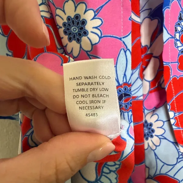 Sugarlips Berry Mix Floral Strapless Romper Size Large Retro Pink Blue White - Image 9