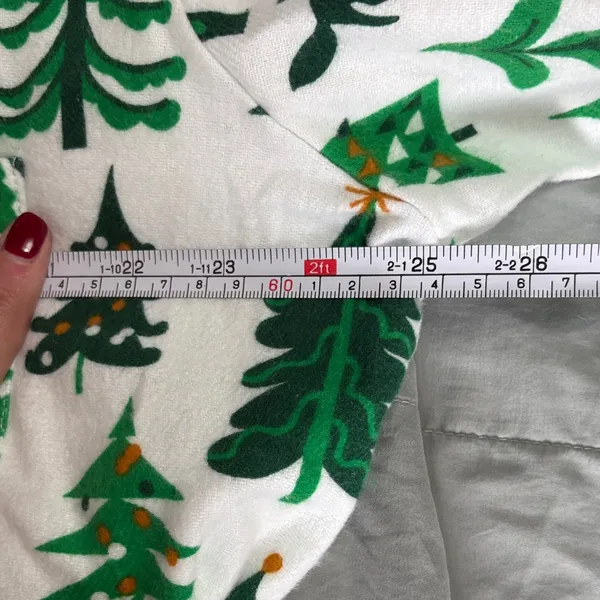 Nordstrom Green Evergreen Tree Patterned Fleece Pajama Set Size 1X NWT‎ - Image 9