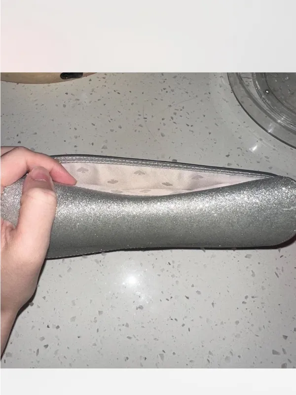 Kate Spade Silver Glitter Wristlet Wallet - Image 3
