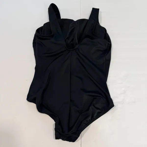 Lands End Black Tugless Low Leg Soft Cup One Piece Swimsuit Size 16W - Image 7