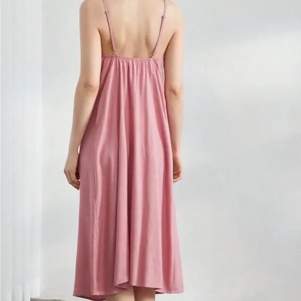 Soft & Drape Pink Linen Dress Size XS - Image 2