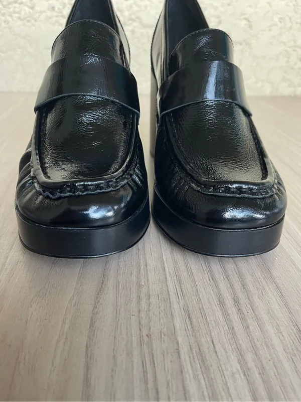 Steve Madden Black Patent Loafers for Women - Image 6