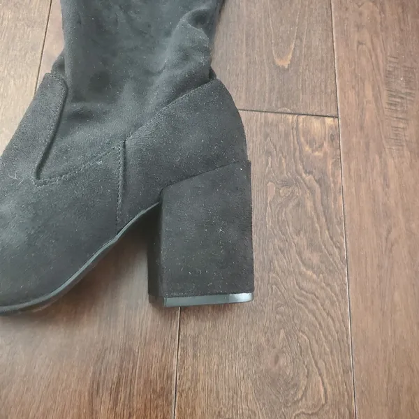 Bamboo Over the Knee Chunky High Heel Boots 2 inch high article 03 suade like - Image 2