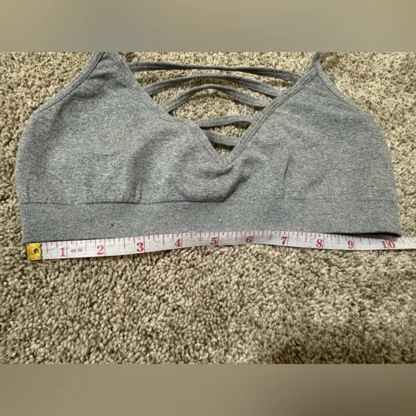 NUX Gray Strappy Bralette | Size S | New Without Tags - Image 12
