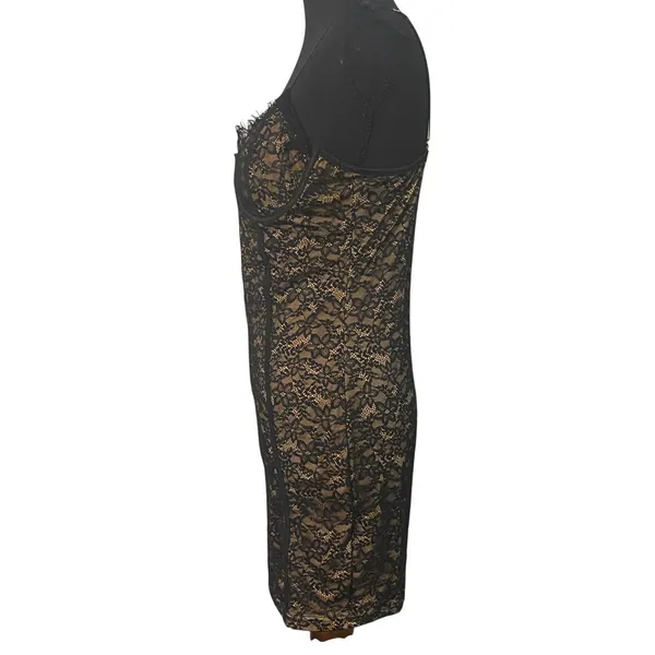 SheIn Black Lace Corset Bodycon Mini Dress Underwire Bustier Sz M (6) Valentines‎ Sexy - Image 3