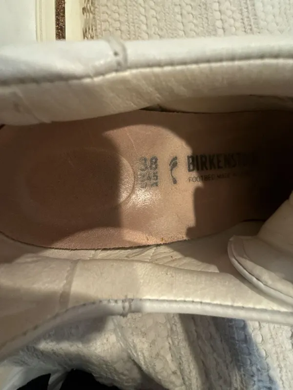 Birkenstock Bend Low White Leather Sneakers Size 38 - Image 6