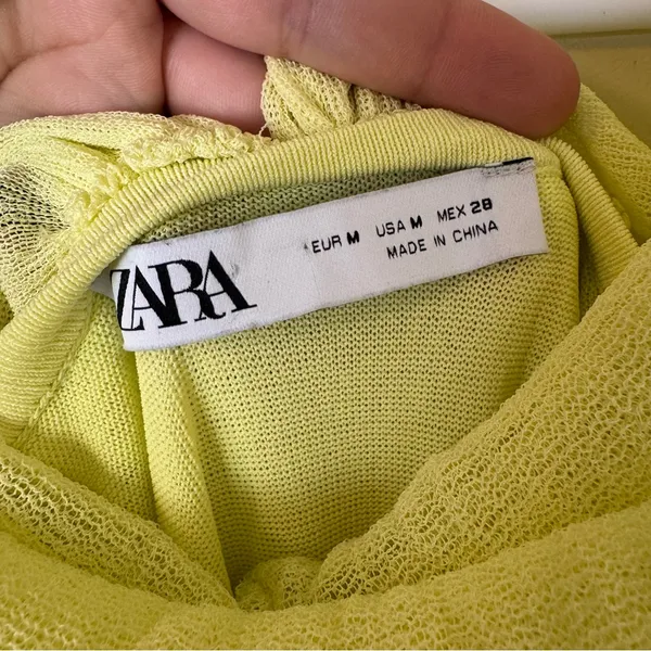 Zara Knit Maxi Dress Light Yellow Size M - Image 5