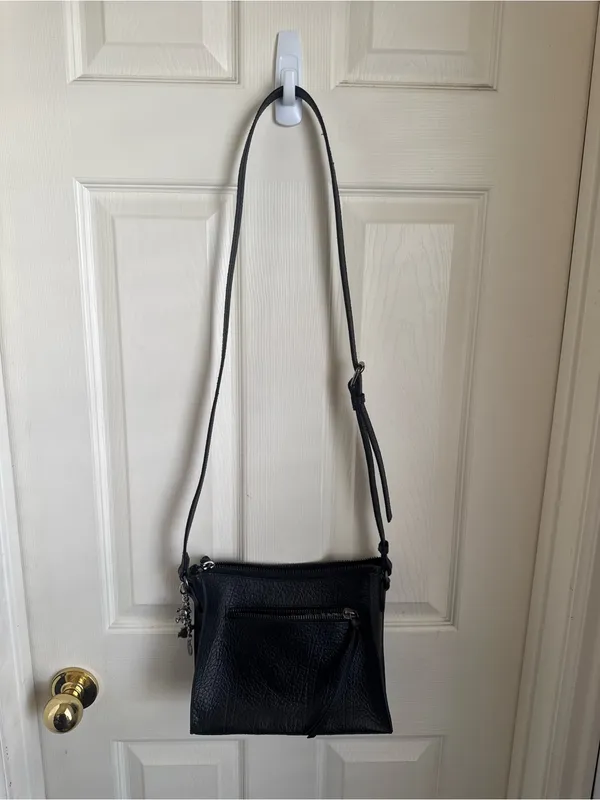 Harley Davidson Leather Crossbody Purse Black - Image 2