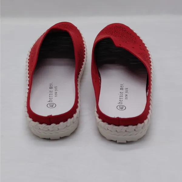 Bernie Mev Womens Mules Sneakers Size 40 Red Slip On Comfort Walking Travel Shoe - Image 9