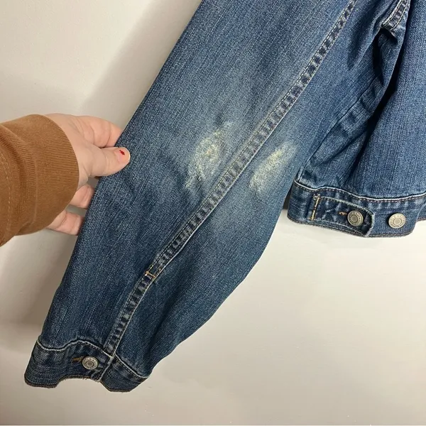 Old Navy‎ distressed jean jacket size XXL - Image 6