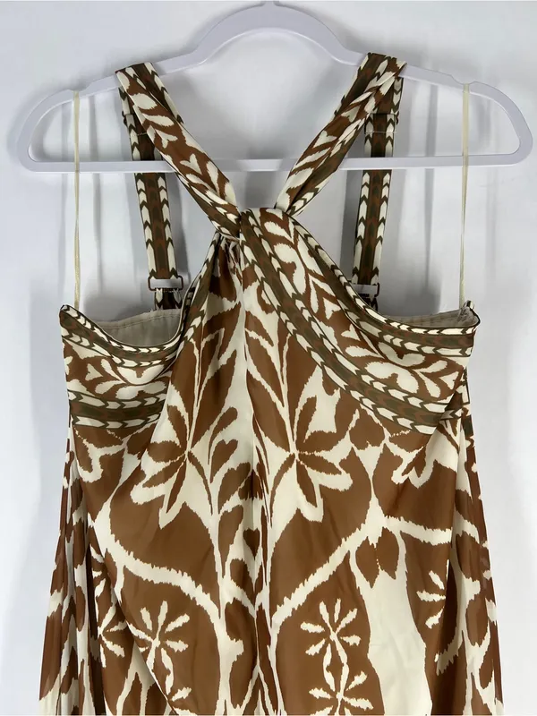 Anthropologie Vineet Bahl Boho Printed Halter‎ Maxi Dress Size M - Image 3