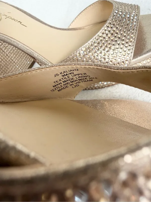 Jessica Simpson Women’s Gold Platform Ankle-Strap Sandal - new no tags Size 9 - Image 10