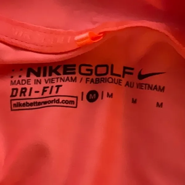 Nike Precision Print Sleeveless Golf Polo Shirt Lava Glow/Max Orange M Dopamine - Image 10