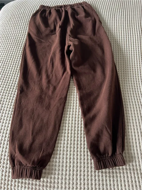 Brown Fleece Jogger Pants - Image 3