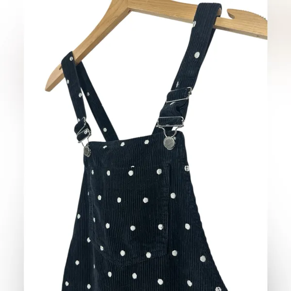 Topshop Polkadot Corduroy Overall Dress - Image 3