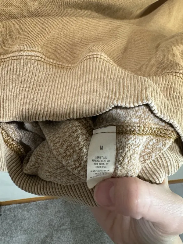 Aerie Desert Sand Oversized Crewneck Sweatshirt - Size Medium - Image 4