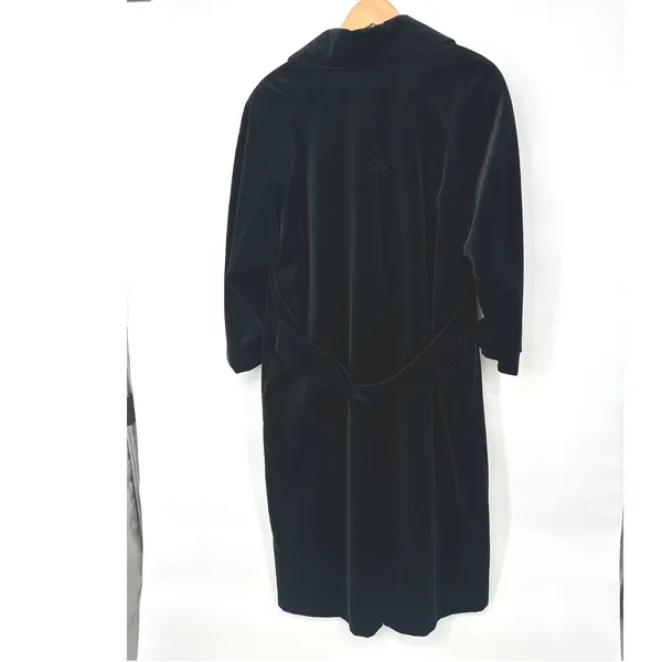 Vintage Panache Count Romi Women 6 Black Velvet Long Coat Opera Evening Glam USA - Image 6