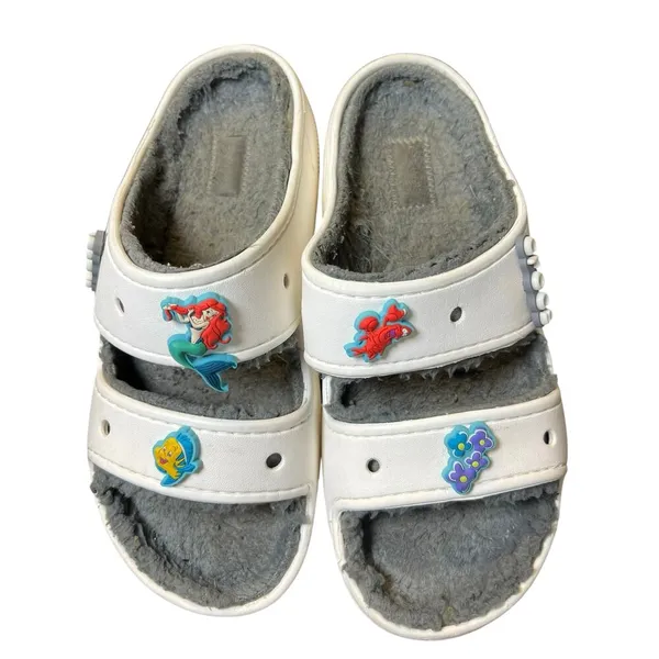 Crocs Baya Platform Sandal Unisex Women's 9 Men's 7 White Gray Slides - Image 5