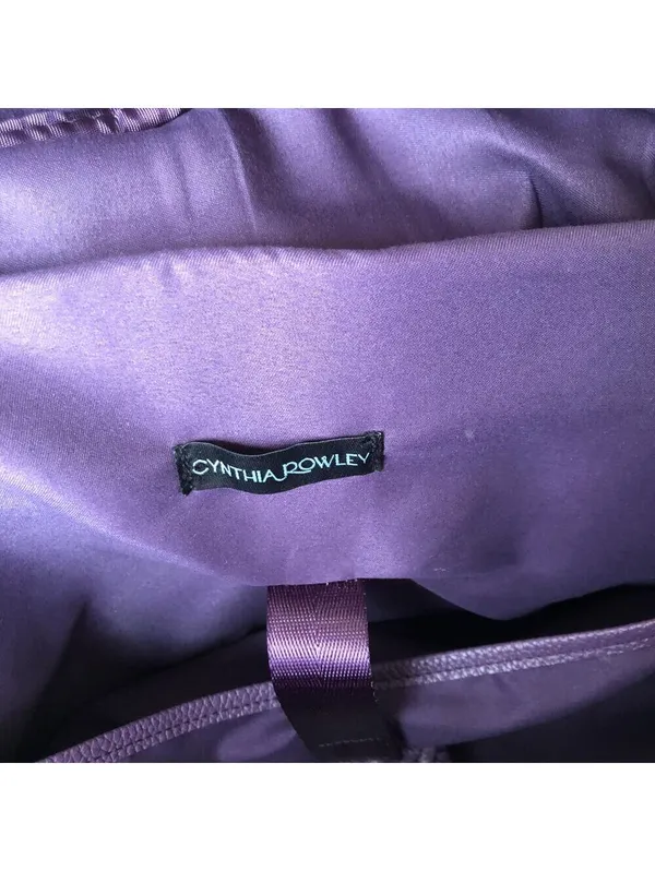 Cynthia Rowley EUC Women's Large Quilted Purple Floral Camo Weekender Bag - Image 7