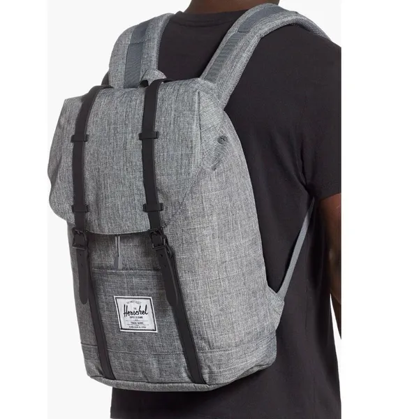 Herschel Supply Co. "Retreat' Little America Backpack,‎ Gray/Black NWT - Image 5