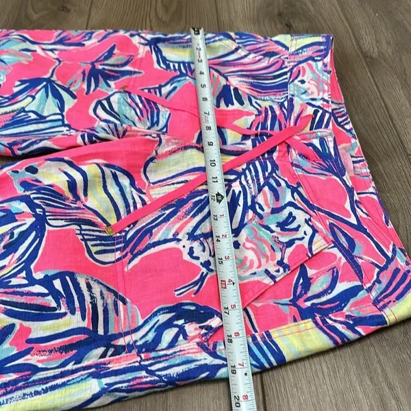 Lilly Pulitzer Galley Linen Pants Tiki Pink Cabana Crazed Linen Size 4 - Image 7