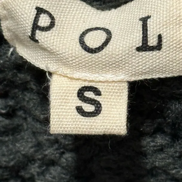 POL Chunky Cable Knit Long Line Slouchy Open Cardigan Sweater Gray S - Image 4