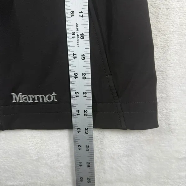 Marmot Womens Black Hooded Softshell Vest Faux Fur Trim Fleece Lined Small - Image 6