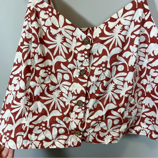 Marine Layer Celeste Hemp Cami Auburn Flora‎ Rust Women’s XL - Image 3