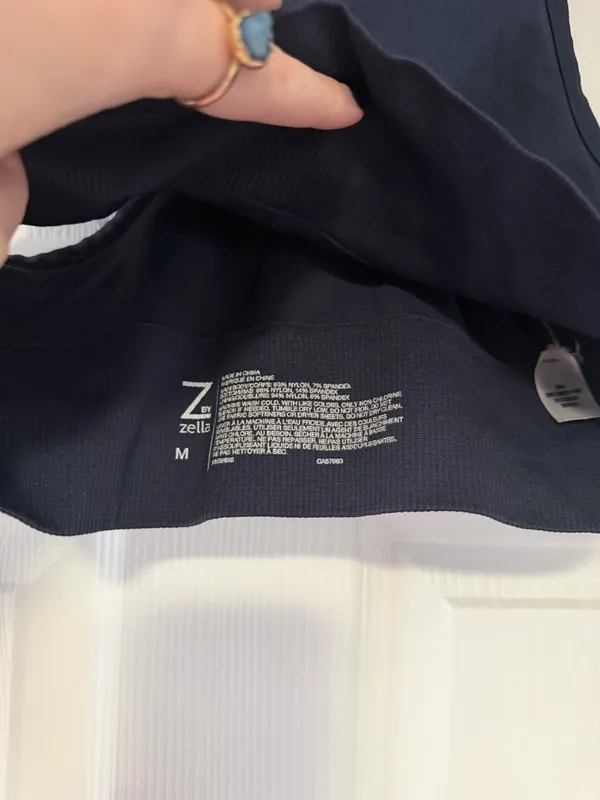 Z BY ZELLA Harmony Seamless Bra, NAVY SAPPHIRE, size medium - Image 3