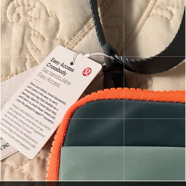 lululemon athletica Crossbody Bag - Green with Orange Trim - Image 4